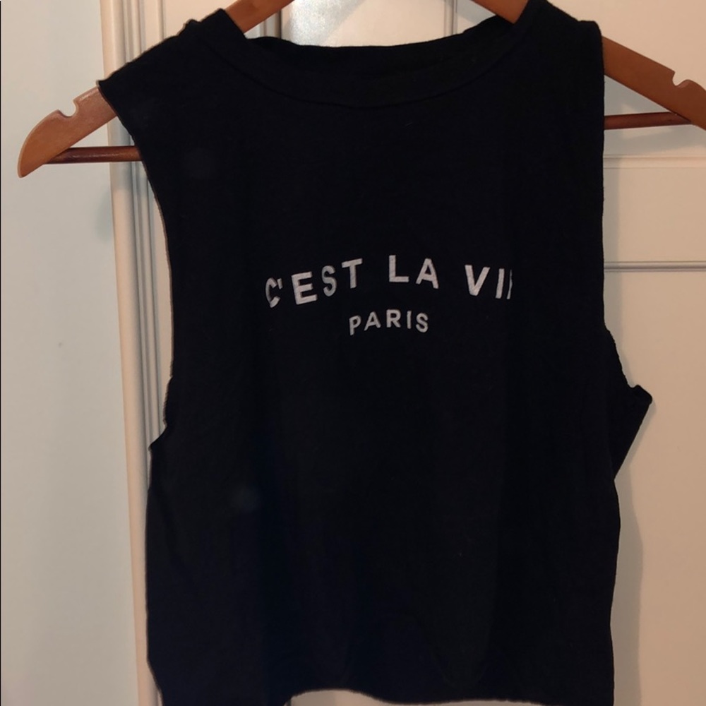 Black crop top